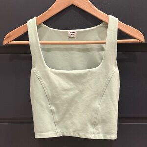 Sunday Best (Aritzia) Light Green Crop Top